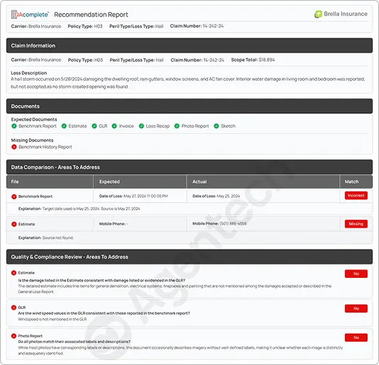 Real-Time File Review Report Example